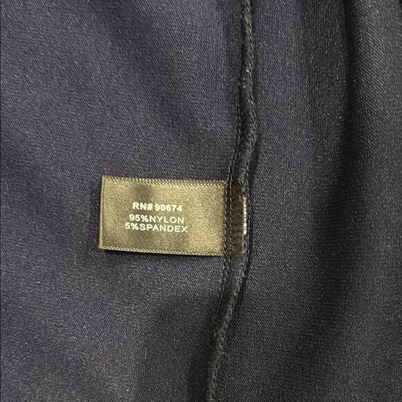 Boston Proper Beyond Travel Navy Blue Sheath V Neck Grommet Dress Size Small - Picture 14 of 15